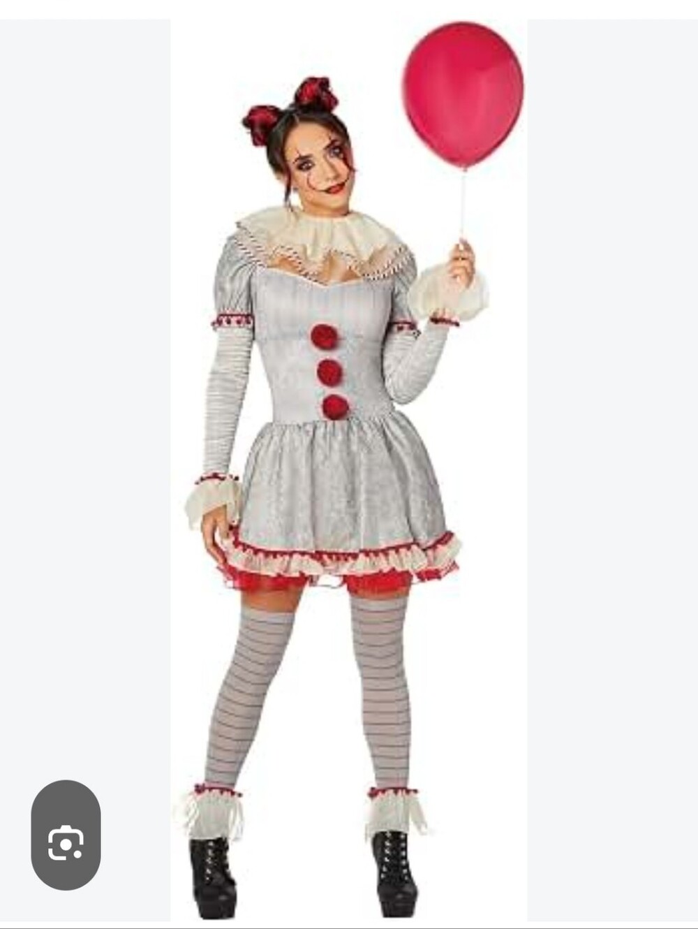 Chapter White and Red Pennywise-Inspired Costume Size XS